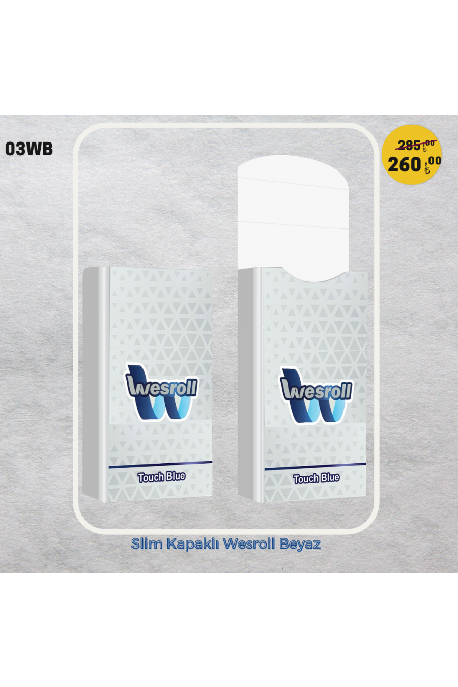 Slim Kapaklı Wesroll Beyaz Slim Kapaklı Wesroll Beyaz